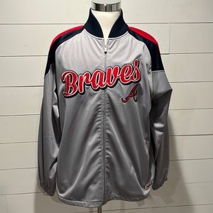 Stitches MLB Atlanta Braves Zip Jacket Baseball Large NEW